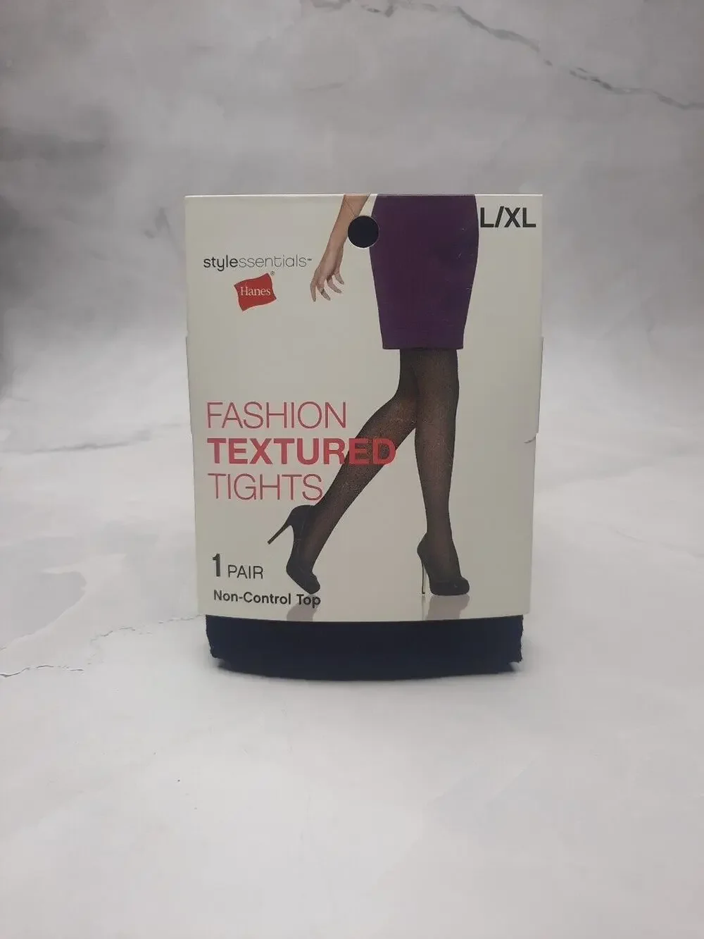Hanes Stylessentials Fashion Textured Tights Black LXL